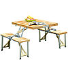 wooden picnic table portable foldable
