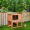 40-inch Wooden Rabbit Hutch Small Animal House