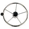 5-spoke 13-1/2 Stainless Boat Steering Wheel with Knob (M)
