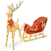 lighted reindeer christmas deco set
