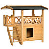 outdoor wooden cat habitat