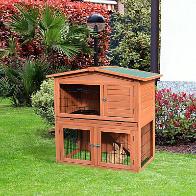 40-inch Wooden Rabbit Hutch Small Animal House