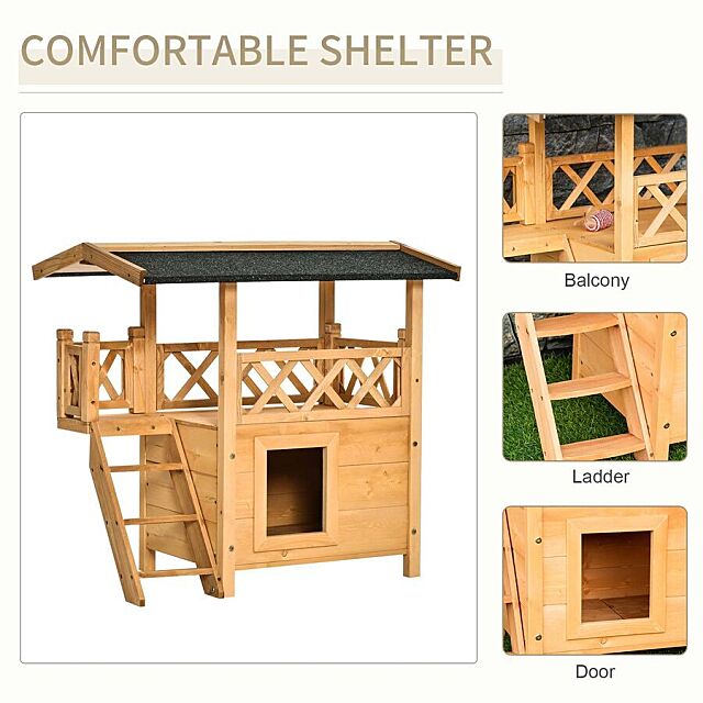 outdoor multi-tier pet small animals cat house