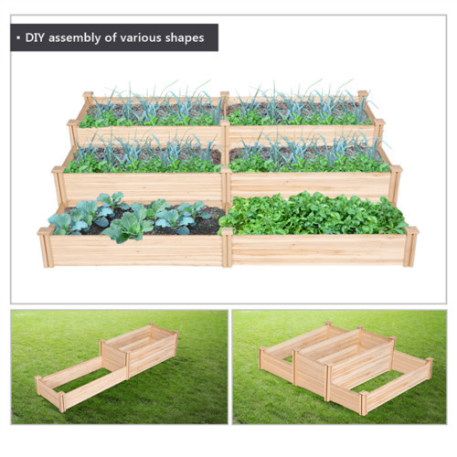 patio divisible wooden raised garden planting box