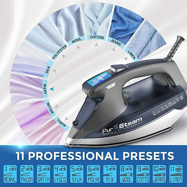 Steam Iron with Digital LCD Screen
