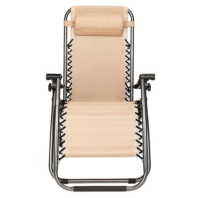 2 PCS Folding Zero Gravity Reclining Lounge Chairs
