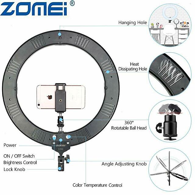 LED Ring Light with Dimmable Stand Lighting 